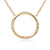 Gold Scattered Diamond Open Circle Geometric Necklace