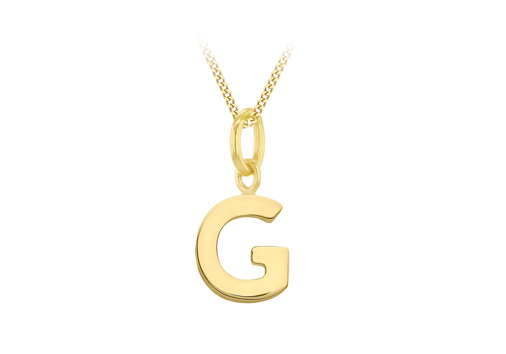 9ct Yellow Gold Tiny Initial G Pendant