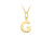 9ct Yellow Gold Tiny Initial G Pendant