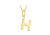 9ct Yellow Gold Tiny Initial H Pendant