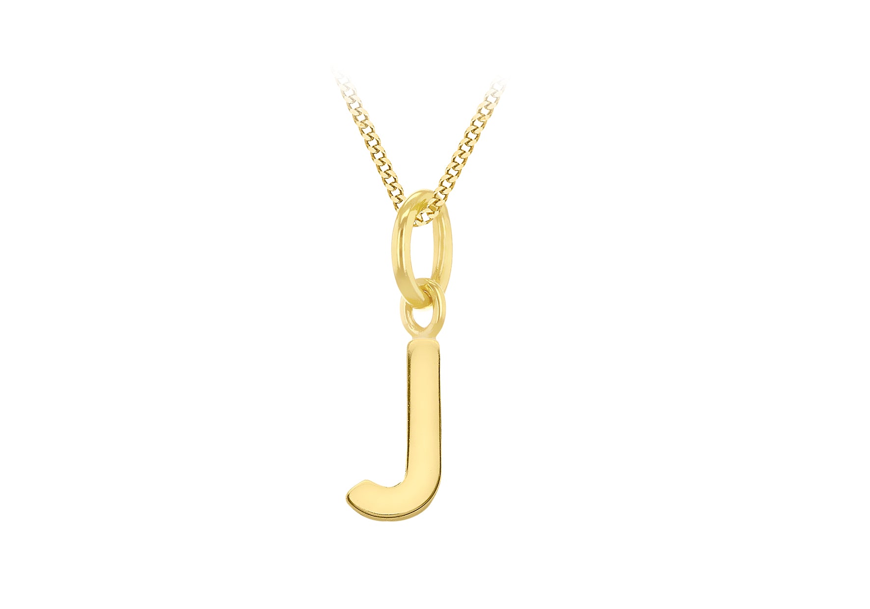 9ct Yellow Gold Tiny Initial J Pendant