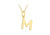 9ct Yellow Gold Tiny Initial M Pendant