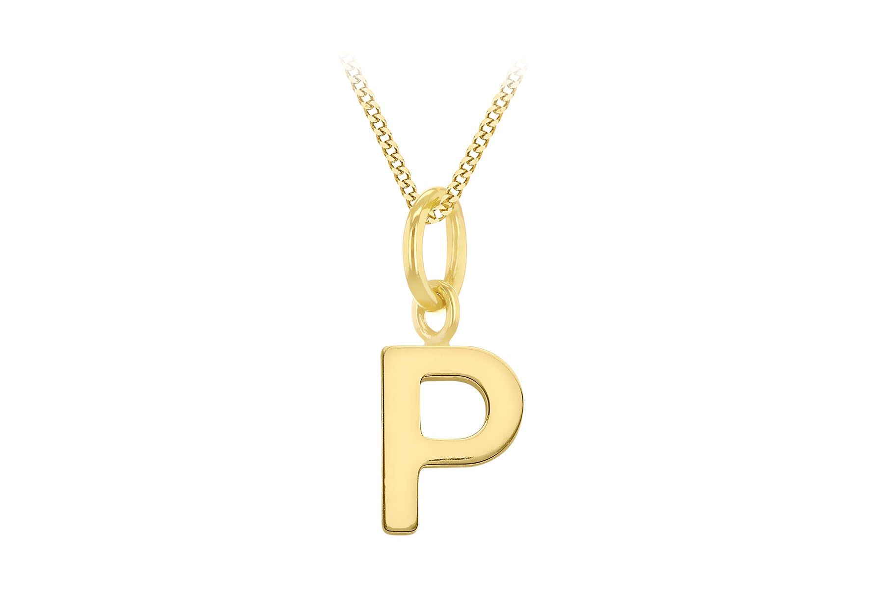 9ct Yellow Gold Tiny Initial P Pendant