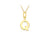 9ct Yellow Gold Tiny Initial Q Pendant