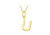 9ct Yellow Gold Tiny Initial U Pendant