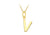 9ct Yellow Gold Tiny Initial V Pendant