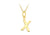 9ct Yellow Gold Tiny Initial X Pendant