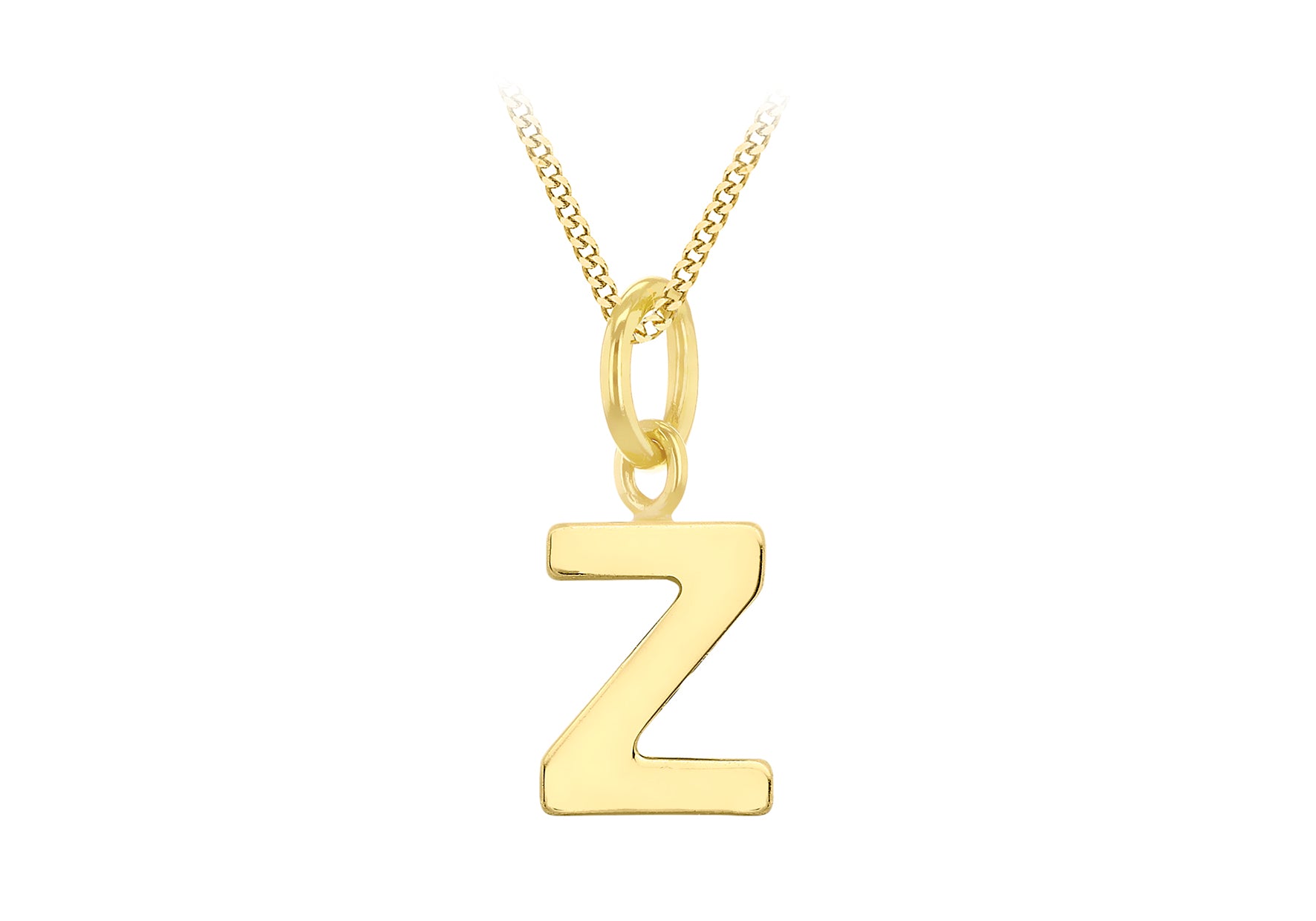 9ct Yellow Gold Tiny Initial Z Pendant