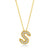 Diamond S Initial Necklace, 9ct Gold