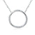 Gold Scattered Diamond Open Circle Geometric Necklace