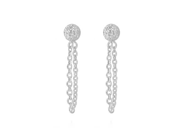 Simple white gold hot sale stud earrings