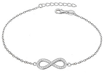 Sterling silver infinity on sale bracelet