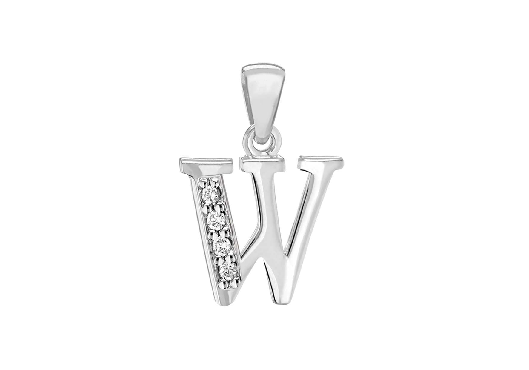 Sterling Silver Letter U crystal Bracelet - Tzefira